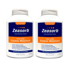 Zeasorb Prevention Super Absorbent Powder, Foot Care, 2.5-Ounce Bottles (Pack of 2)