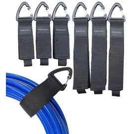 PEARL Cable Velcro Straps: Set of 6 Velcro Straps with Triangle Buckle, for Cables and Hoses, 25 kg (Velcro Straps with Triangle Closure, Velcro Strap with Triangular Buckle)