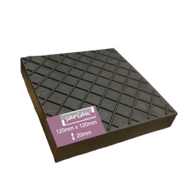 120 x 120 x 20 mm Rubber Pad with Waffle Surface for Trolley Jack and Lifting Platforms