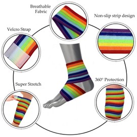 Sgozam High-Elastic Breathable Ankle Brace for Men and Women, Adjustable Compression Wrap for lantar Fasciitis, Tendinitis, Sprain, Swelling and Joint Pain, Ankle Support Suitable for Sports