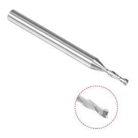 sourcingmap 5PCS 1/8" Shank 1.5mm x 6mm Carbide End Mill CNC Router Bits 2 Flute Milling Bit for Acrylic PVC MDF Wood