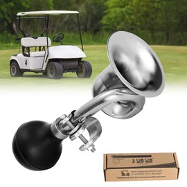 10L0L Retro Clown Horn for Golf Cart Accessories, Classic Vintage Metal Twist Loudspeaker Siren Hooter Snail Air Horn Compatible with Yamaha, EZGO, Club Car Golf Cart and Bike