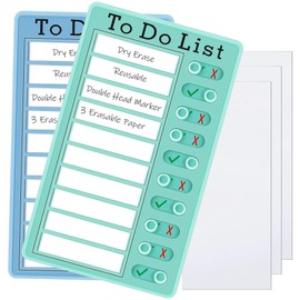 Better Days Brands Chore Chart for Kids - Kids Chore Chart Set - Checklist Board for Adults, Seniors - Household Task Organizer with Sliders, 3 Erasable Paper Sheets - Blue & Green
