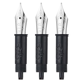 Set of 3 Jinhao 82 Fountain Pen Medium Nib with Black Section Feed Silver-Compatible with Jinhao 82, 88, 95 Fountain Pen