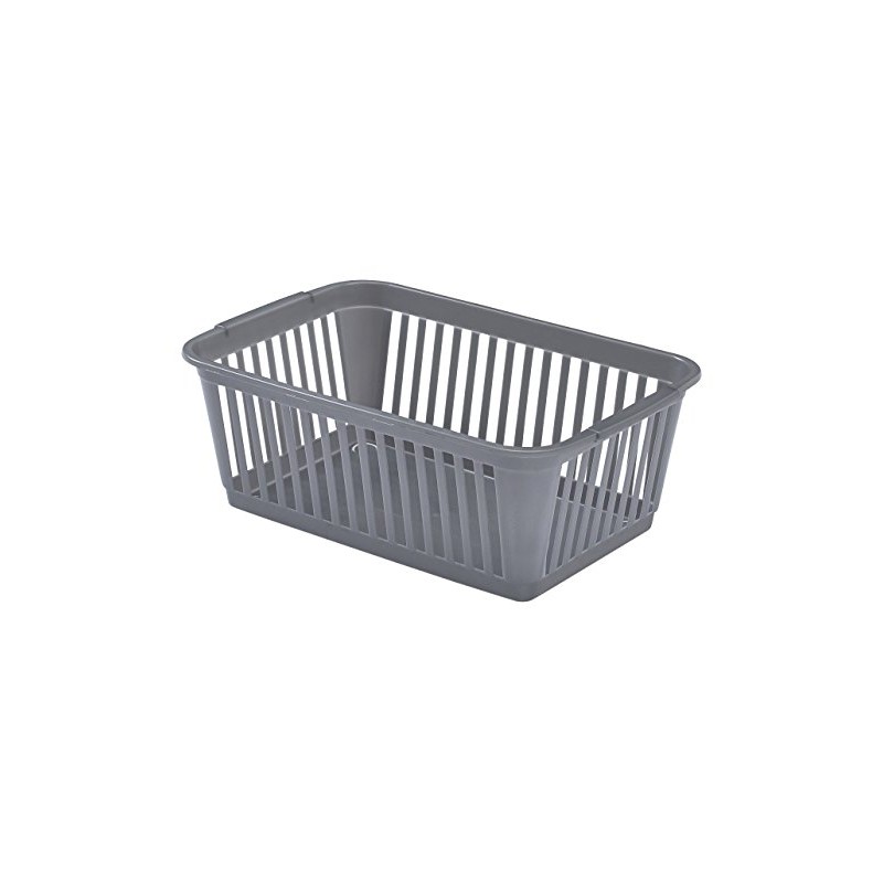 Whitefurze Handy Basket, Plastic, Silver, 30 cm