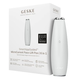 GESKE SmartAppGuided™ MicroCurrent Face-Lift Pen, 6 in 1, Skincare Tool with Microcurrent, Anti-Ageing Device, Face Tightening, Young Skin Without Wrinkles, Device for Face