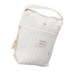 Cute Quilting Embroidered Pattern Diapers Bag Cotton Baby Stroller Zipper