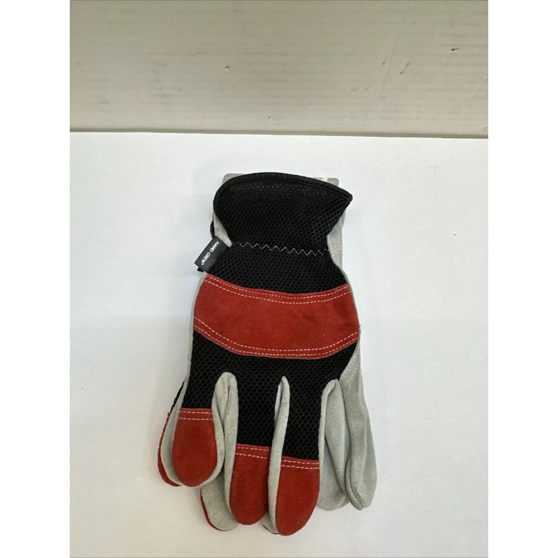 HandCrew Cowhide Leather & Mesh Construction Work Gloves Medium /