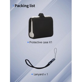 Case for ByteDance Ola Friend AI Agent Earphones 2024,WUNIAK Soft Silicone Protective Portable Scratch Shock Resistant Shell with Cleaner Kit & Carabiner & Lanyard，Black