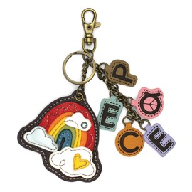 CHALA Purse Charm, Key Fob, keychain Decorative Accessories, Charming Charms Keychain - Rainbow+PEACE