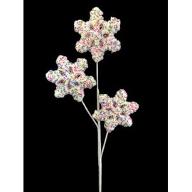 Michelle's aDOORable Creations 30" Snowflake Spray - Christmas Tree Ornament Gingerbread Floral Stem Pick