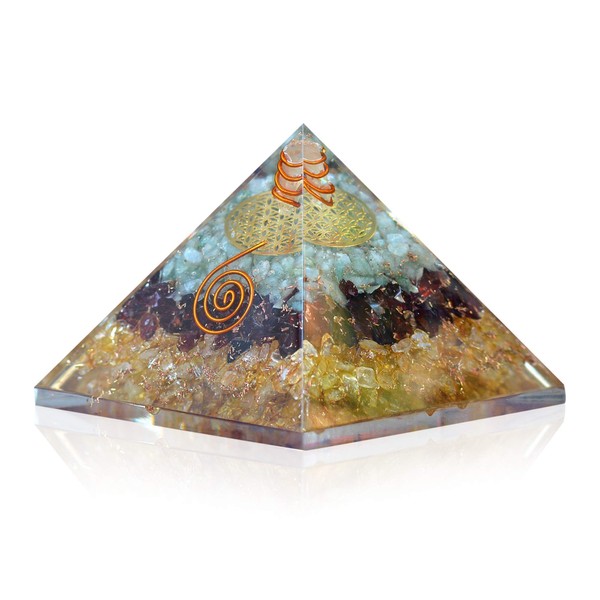 Orgonite Crystal Orgonite Crystal Triple Money Pyramid Energy Generator Promotes