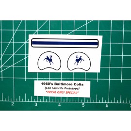 1960-1970s Baltimore Colts Fan Fave Football Gumball Helmets *DIECUT DECALS ONLY