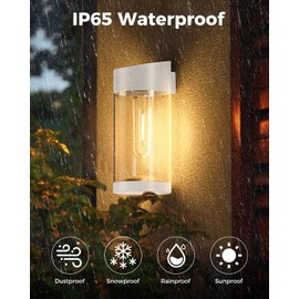 btfarm 10 Pack Solar Fence Lights Outdoor Waterproof LED, Deck Lights Solar Powered with Edison Bulbs, Solar Wall Decorative Lights for Outside Fence Post Patio Garden Backyard Decor, White