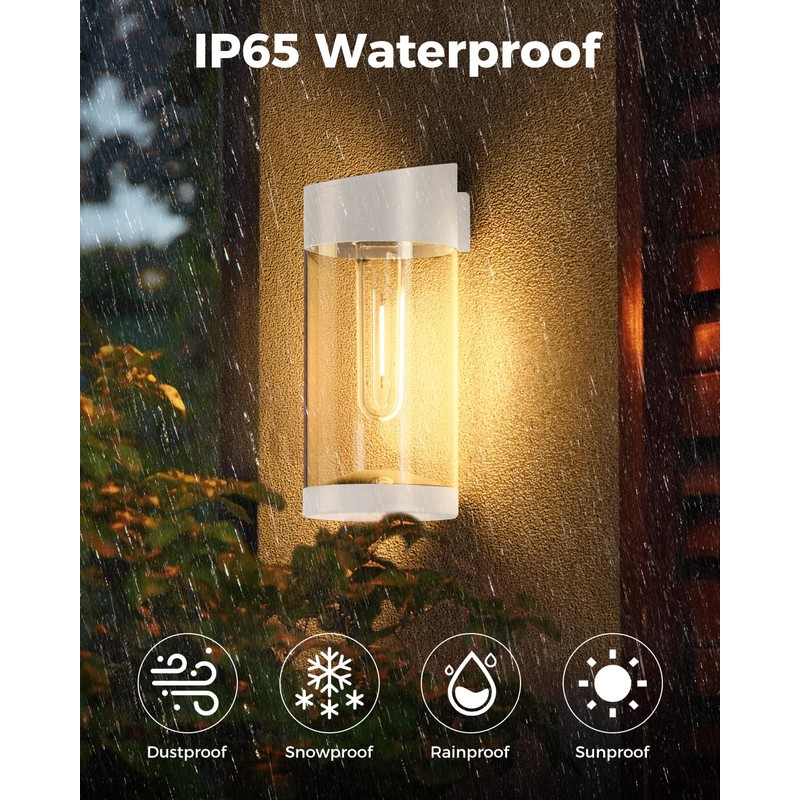 btfarm 10 Pack Solar Fence Lights Outdoor Waterproof LED, Deck