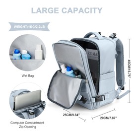 SZLX Ryanair 40 x 20 x 25 Hand Luggage Travel Cabin Flight Bag Underseat Backpack Men EasyJet Cabin Bag 45 x 36 x 20 cm Hand Luggage Bag Travel Backpack Women Cabin Size with USB Charging Port Shoes