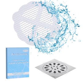 Disposable Hair Drain Catcher 50Pack - Easy to Clean, No More Clogging with Drain Buddy Mesh Stickers -Ardicema (Round)
