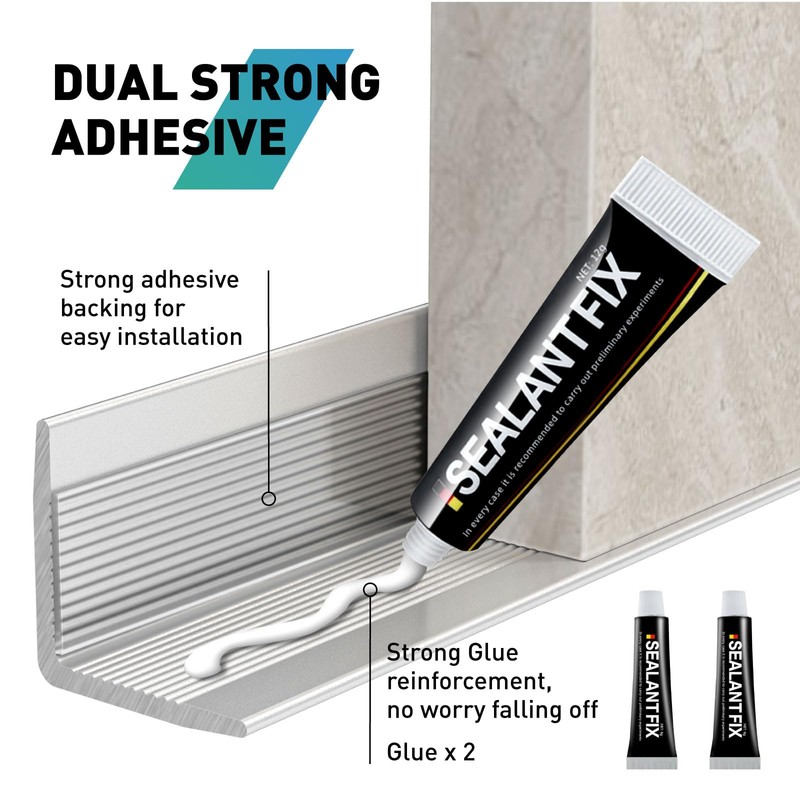 FCSOTSPS 10Pack Tile Edge Trim,39''x0.4'' Peel and Stick Aluminum Backsplash