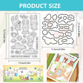 Unleash Your Creativity with Easter-Themed Die Cuts for Card Making & Scrapbooking - Adorable Stamp & Cut Set