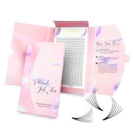 ABONNIE Premade Eyelash Extensions - 400 Fans, 6D, 11mm, 0.07 Thickness, D Curl, Volume Lash Fans, Short Stem