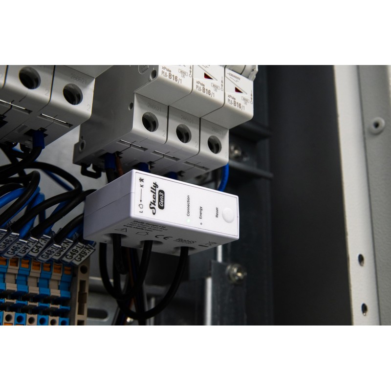 Shelly 3EM-63W Gen3, WLAN Operated, Energy Monitoring, Contactless Current Measurement,