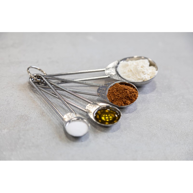 KitchenCraft KCMEASUREDL Measuring Spoon Set Stainless Steel, 4 Piece