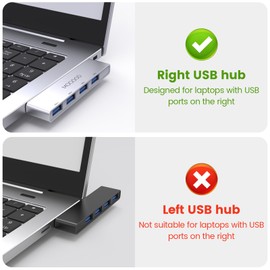 USB Hub for Laptop,MOGOOD USB Hub 3.0 USB Splitter Ultra-Slim Data USB Hub [Charging Not Supported] Multi USB Port Expander USB Adapter Station for Laptop,Windows PC,Mac,Printer,Flash Drive,Mobile HDD