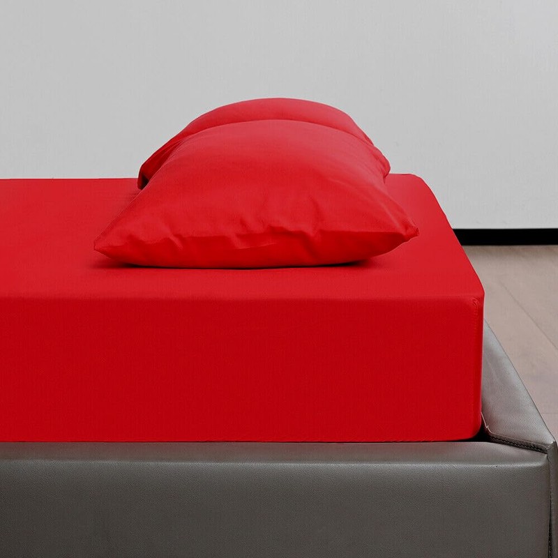 KHIM 100% Cotton 40CM/16inch Extra Deep Fitted Sheet Single, Double,