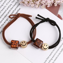Smile Leopard Hair Tie / 스마일 레오파드 호피 머리끈