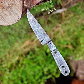 Damascus FULL TANG HAND FORGED DAMASCUS STEEL BLANK BLADE STEAK CHEF KNIFE 2859