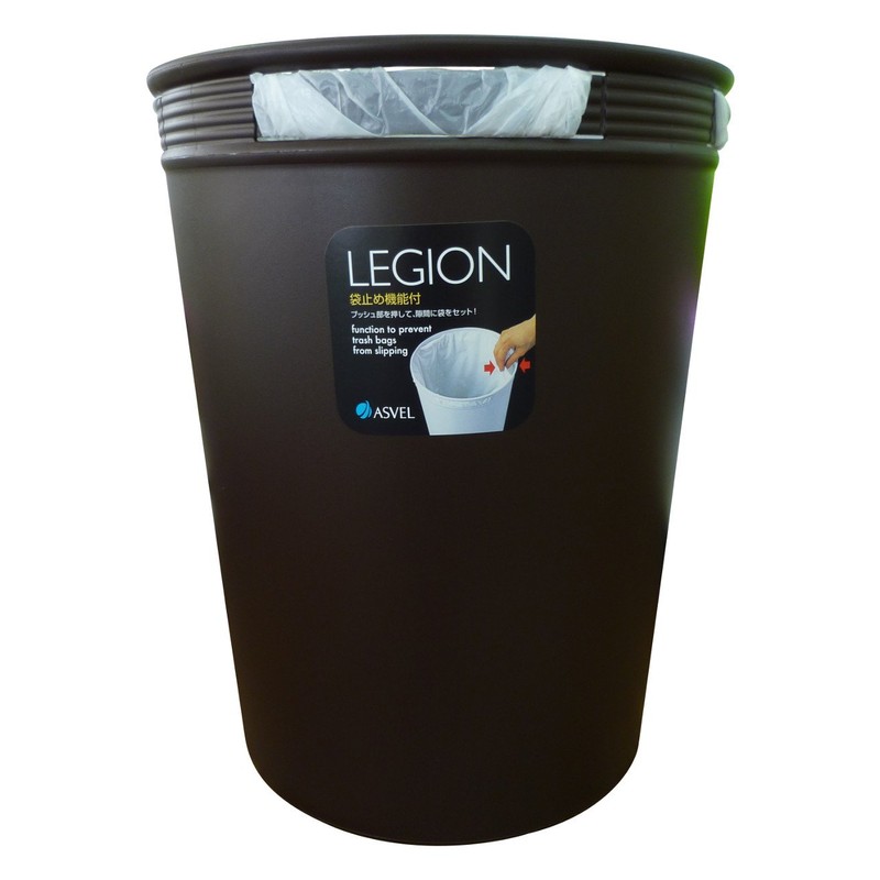 Asbel Liddless Trash Can for Bedroom Living Room 10.6L Legion