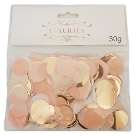 LUXURALS Large Rose Gold Confetti for Approx. 5 Tables, Large and Shiny Confetti as Wedding Confetti or Birthday Decoration, Confetti Gold, Confetti Large, Golden Confetti