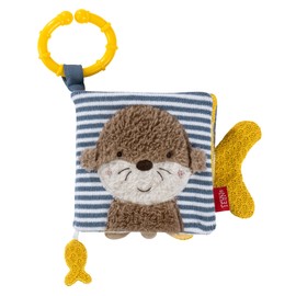 Fehn Otter Fabric Book - Feeling Book with Animal Motifs: 8 Pages with Exciting Colours and Functions to Feel, Grip and Amaze - A Perfect Companion for Home and on the Go from 0+ Months