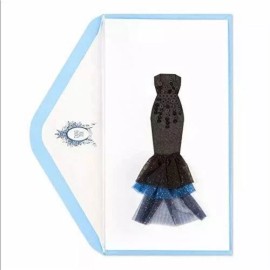 Papyrus Zang Toi Embellished Blank Inside Greeting Cards - BlackGreen-Feathers