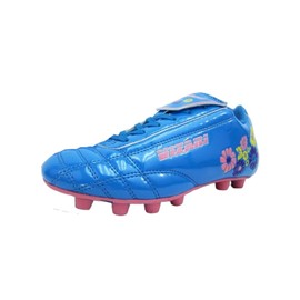 Vizari Blossom Firm Ground Soccer Cleats | Soccer Shoes Boys & Girls with Durable Synthetic Upper | Lightweight Kids Soccer Cleats | Comfortable Toddler & Kid Football Shoes Blue/Pink