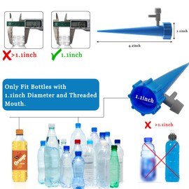 20 Pack Self Watering Spikes for Plant, Self Watering Planter Insert, Plant Watering Spikes with Adjustable Control Valve Switch, Plant Watering Devices for Indoor Outdoor Potted Plants