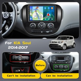 [4G+64G] Inefala for Kia Soul 2014-2017 Android Car Radio Stereo with Wireless Carplay Android Auto, 9 Inch HD Touchscreen with WiFi GPS Bluetooth5.0 FM/RDS 32EQ SWC Backup Camera MIC