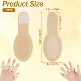 BOHUIZ 10Pcs Castor Oil Pack Wrap for Fingers, Self Adhesive Castor Oil Compress Wrap Reusable, Soft Cotton Compression Hand Wraps for Fingers and Thumb Arthritis for Finger Tingling Finger Cracking