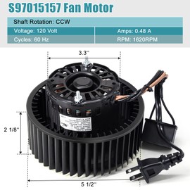 Criditpid S97015157 Fan Motor & Blower Wheel for Broan Nutone 676-D/2676F-A, 684-D/2684F-A, 763N, 679L, 684NT-A, 683-C, 679-E, 763, 680, N678-G Bathroom Exhaust Fan Motor for Broan Replacement Parts