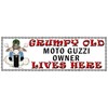 Shawprint Grumpy MOTO GUZZI Owner Lives Here metal sign/plaque funny