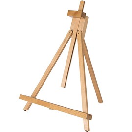 conda 31-1/2 inch A-Frame Easel, Adjustable Beechwood Tripod Display Stand, Holds Up to 27" Canvas, Portable Table Desktop Painting Picture Holder