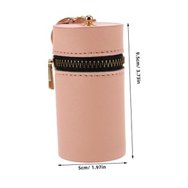 FELTECHELECTR Piggy Bank Nail Decoration Lipstick Organizer Bag Portable Coin Bag Zippered Pouch Fashionable Coin Bag Small Money Pouch Decorative Coin Organizer Mini Coin Pouch Pink Pu