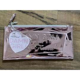 Too Faced “Damn Girl You’Re So…” Makeup Bag Metal Pink BNWT