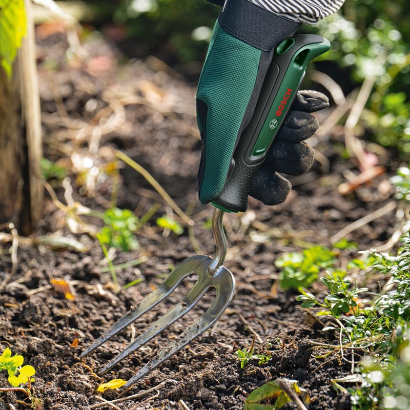 Bosch Garden Hand Tool Hand Fork (for Weeding, Robust, Stainless
