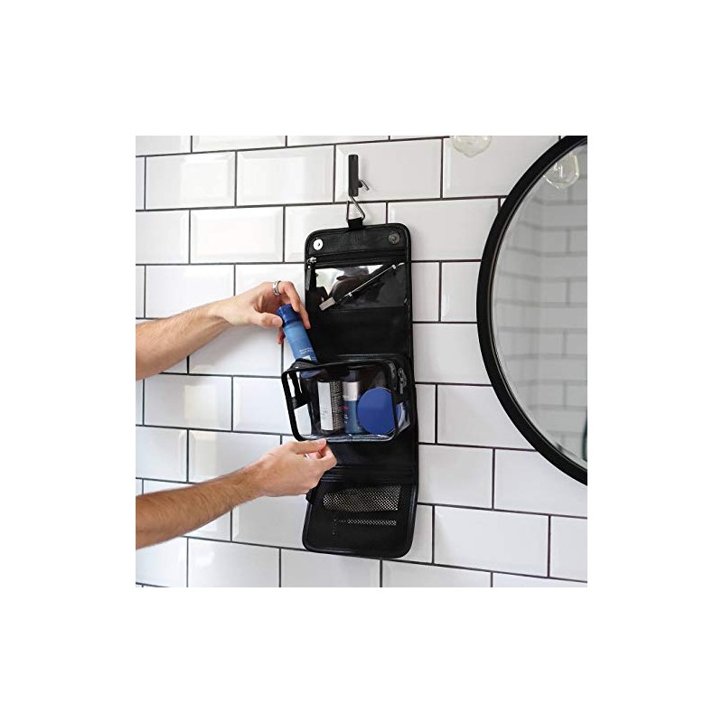 Stackers Small Hanging Toiletry Bag - Black