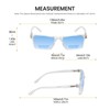 Calabria Polarized BiFocal Reading Sunglasses +2.00 Clear Crystal/Blue Mirror Mens