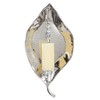 Deco 79 Stainless Steel Metal Single Candle Wall Sconce, 12"