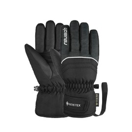 Reusch Children's Teddy Gore-Tex Wind and Waterproof Warm Ski Gloves, Sports Gloves, Snow Gloves for Sledging, Winter Gloves, Black/Black Melange, 5.5