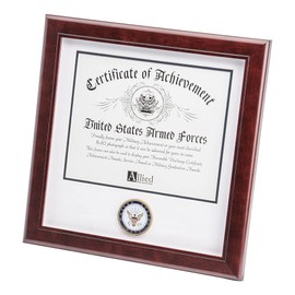 Allied Frame US Navy Certificate of Achievement Picture Frame with Medallion - 8 x 10 Inch Opening