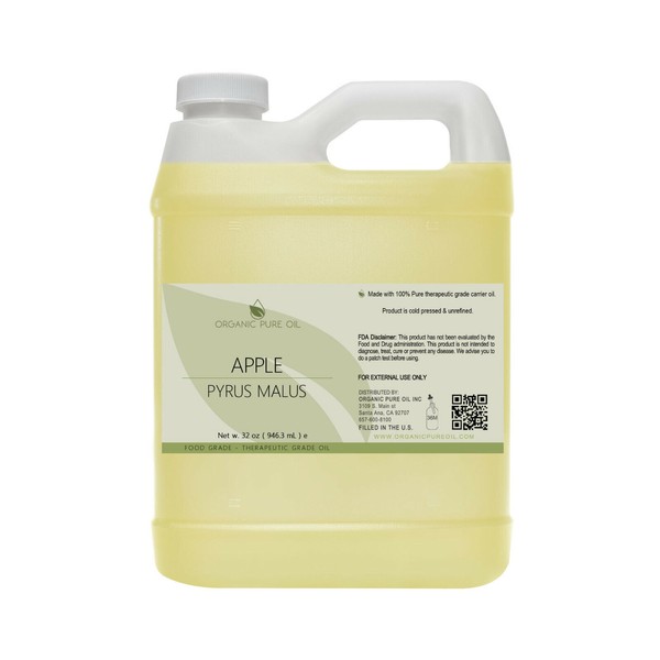Apple Oil 100% Pure Cold Pressed Bulk 32 OZ Carrier Oil Cosmetic Formulation